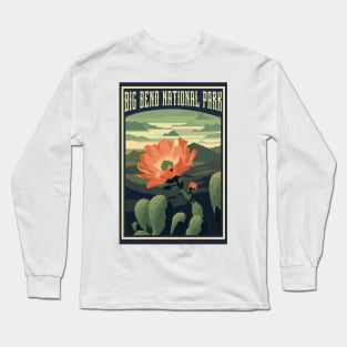 Big Bend National Park Travel Poster Long Sleeve T-Shirt